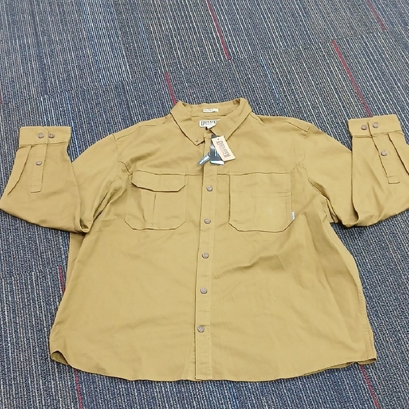 NWT DULUTH Canvas Coolmax FIRE HOSE RELAXED FIT long sleeve BROWN 3XL - Picture 3 of 10